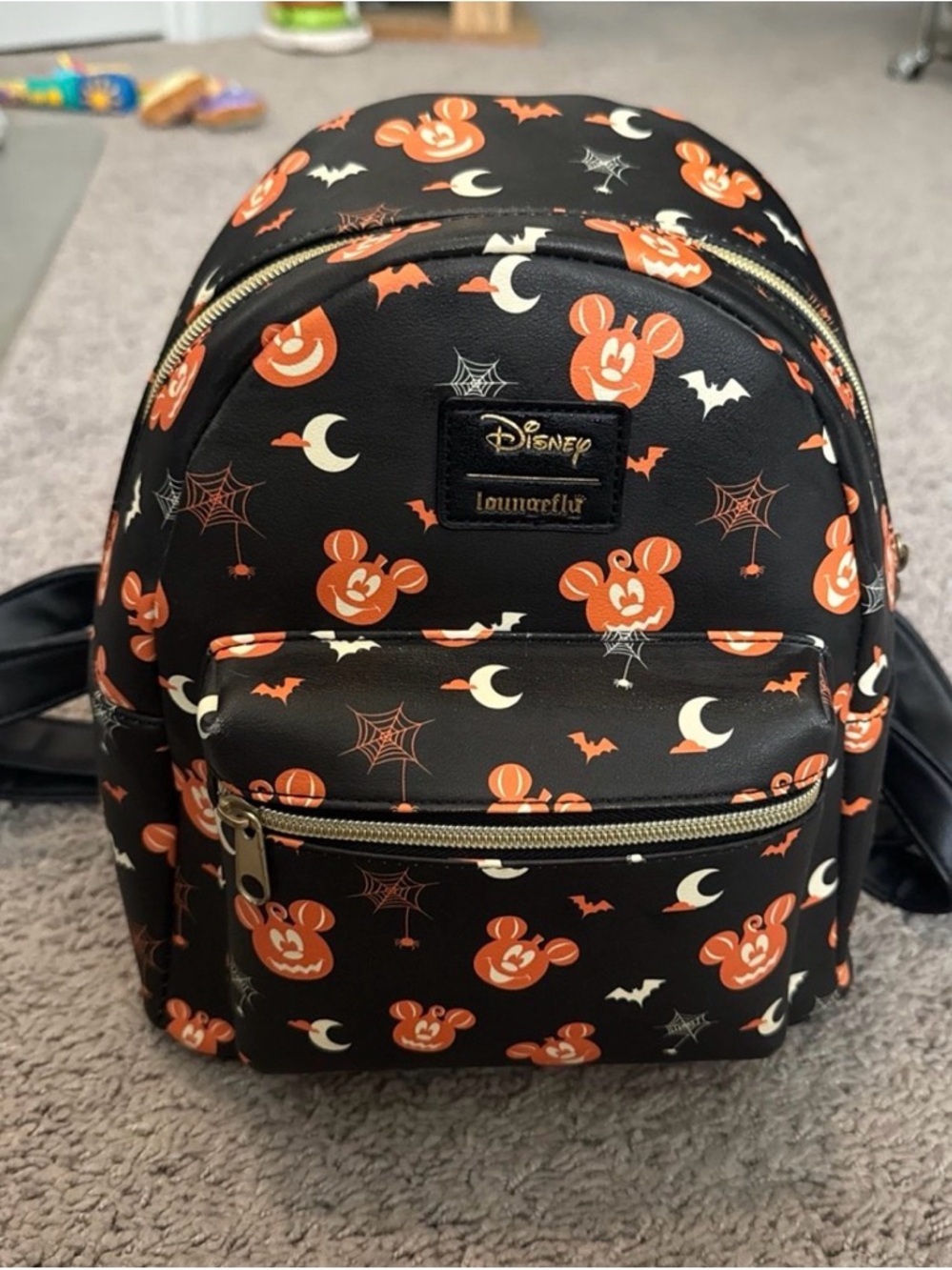 Disney Mickey head Halloween loungefly backpack